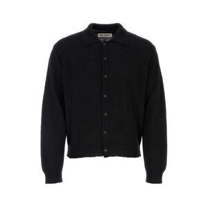 OUR LEGACY Men's Collared Button-Front Knit Cardigan Men BLACK Sweaters &